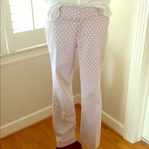 Banana Republic Hampton fit polka dot cropped pant